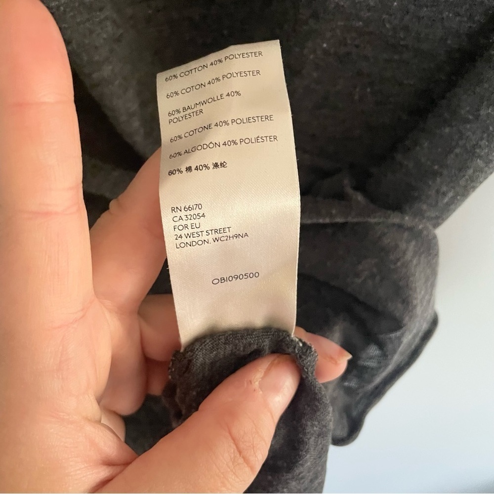 FREE PEOPLE | Grey V-neck Relaxed Fit Casual T-shirt | Size XS | Light Fabric - Picture 12 of 13